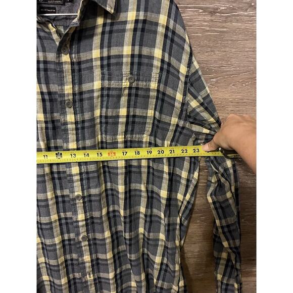 Grayers Men’s XL Flannel Long Sleeve Button Up Rust Gray 100% Cotton Plaid - Picture 4 of 6